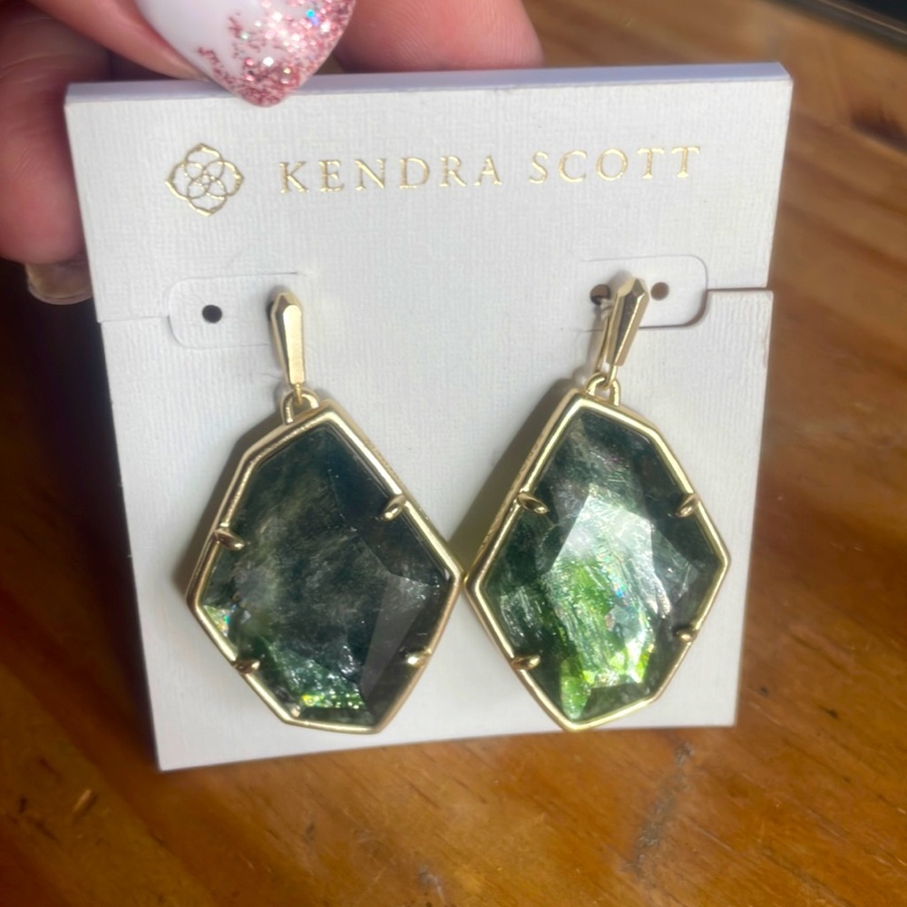 Rare Green Mica Earrings